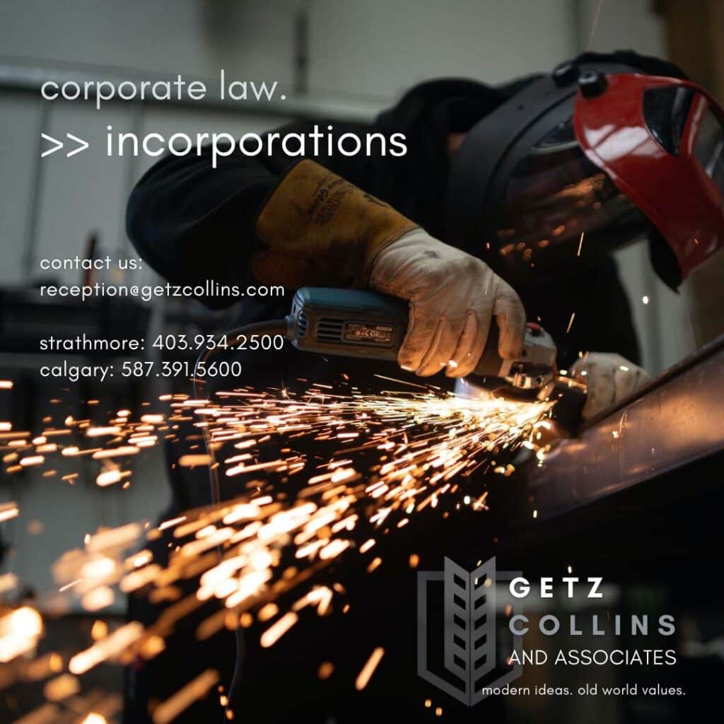 Before you incorporate your business contact a corporate lawyer at Getz Collins and Associates copy