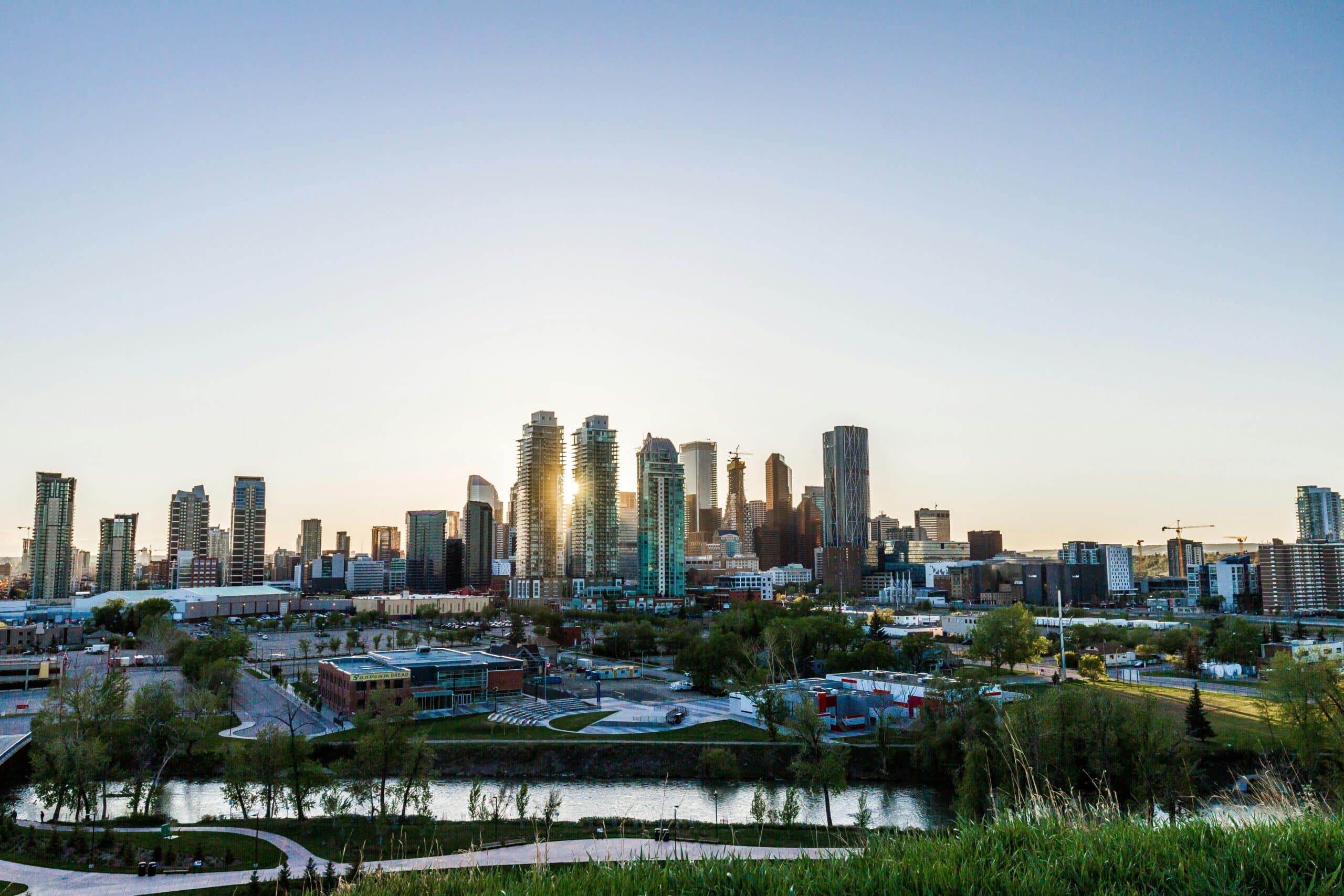 Skyline dusk view of Calgary, representing Getz Collins and Associates’ inclusion in the 2026 edition of the Best Law Firms - Canada.